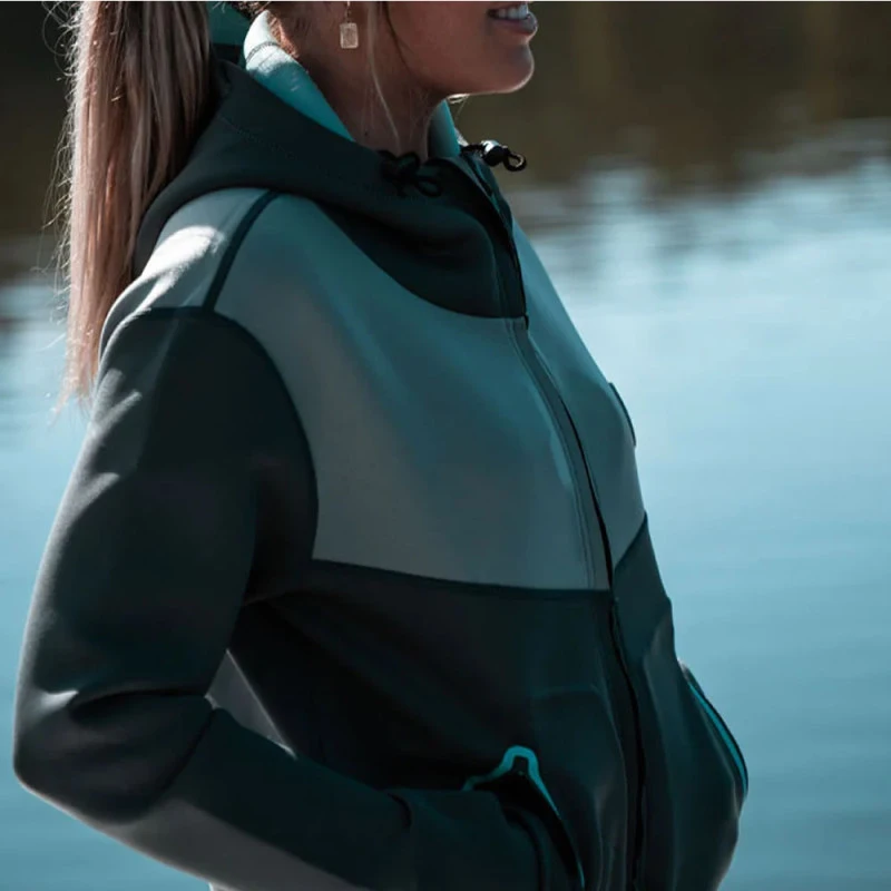 Veste Tour Coat Jetpilot Flight (Courte) Gris/Bleu 2mm 4 Veste Tour Coat Jetpilot Flight (Courte) Gris/Bleu 2mm – Image 4